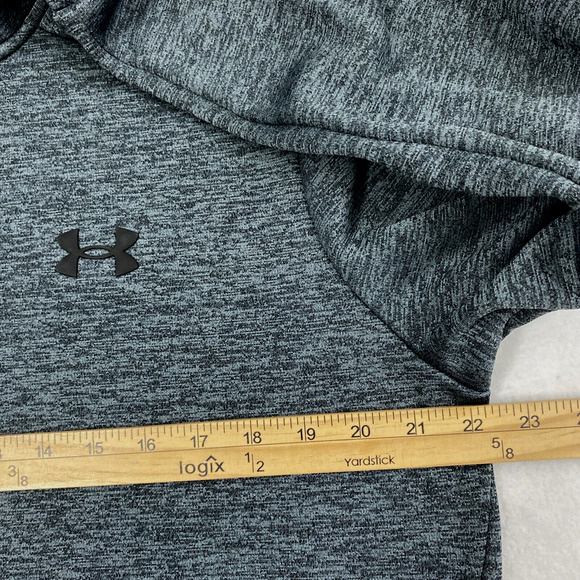 Under Armour Jacket Mens Medium Loose Gray Fleece Inside 1/4 Zip Pullover - Picture 7 of 10